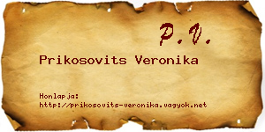 Prikosovits Veronika névjegykártya